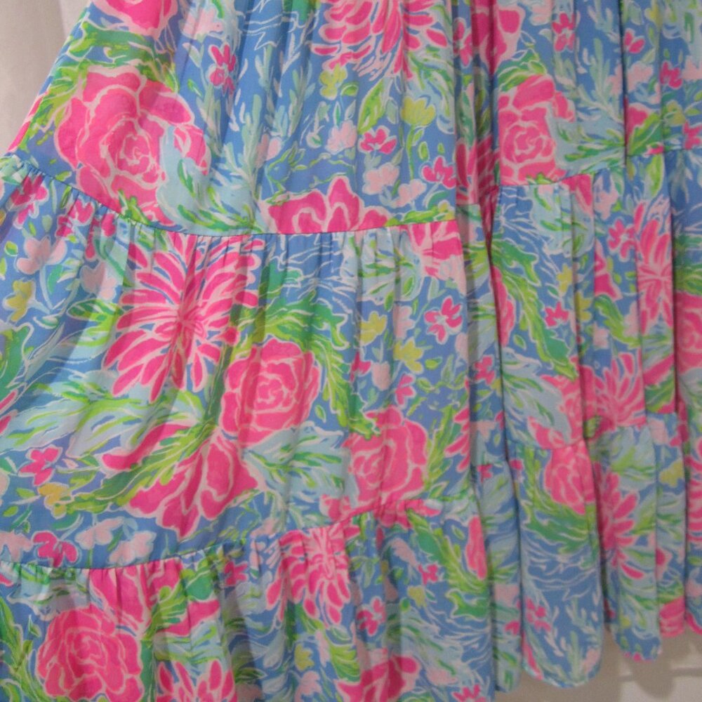 Lilly Pulitzer XL Pauline Maxi Dress Blue Bunny Business - Picture 9 of 9